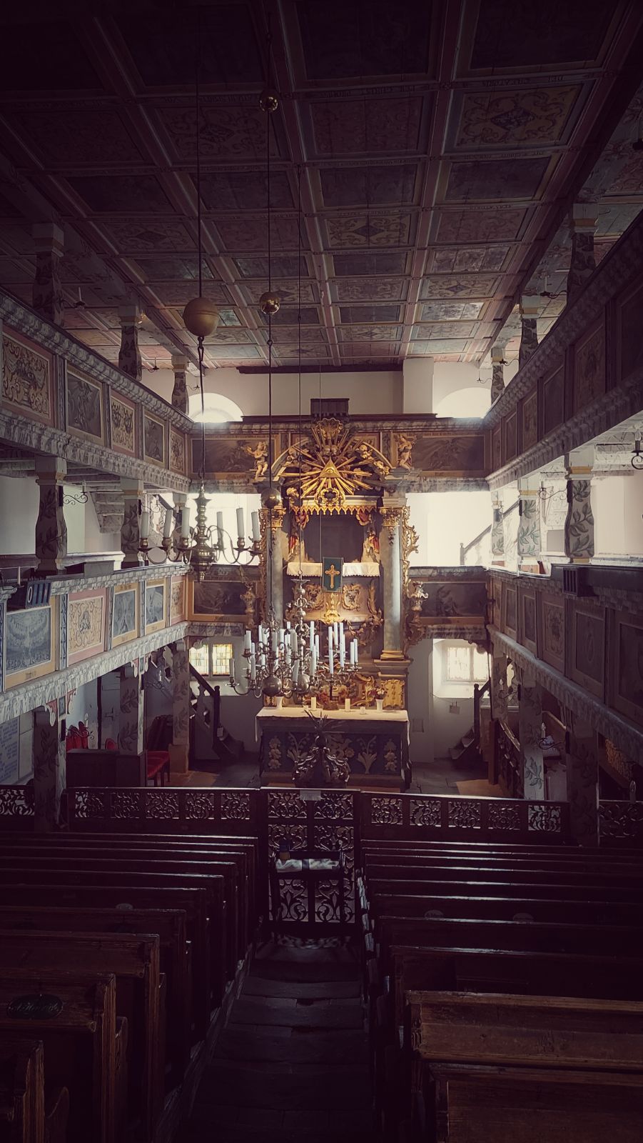 Inside Oybin Bergkirche.