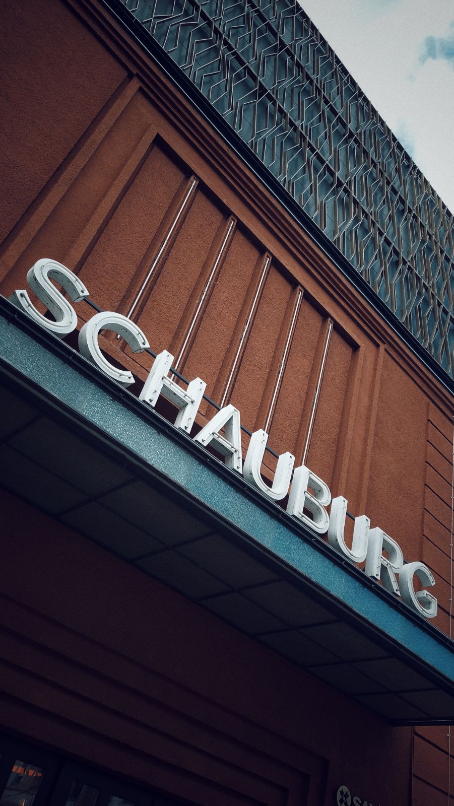 Facade of the Schauburg movie theatre, Dresden. 