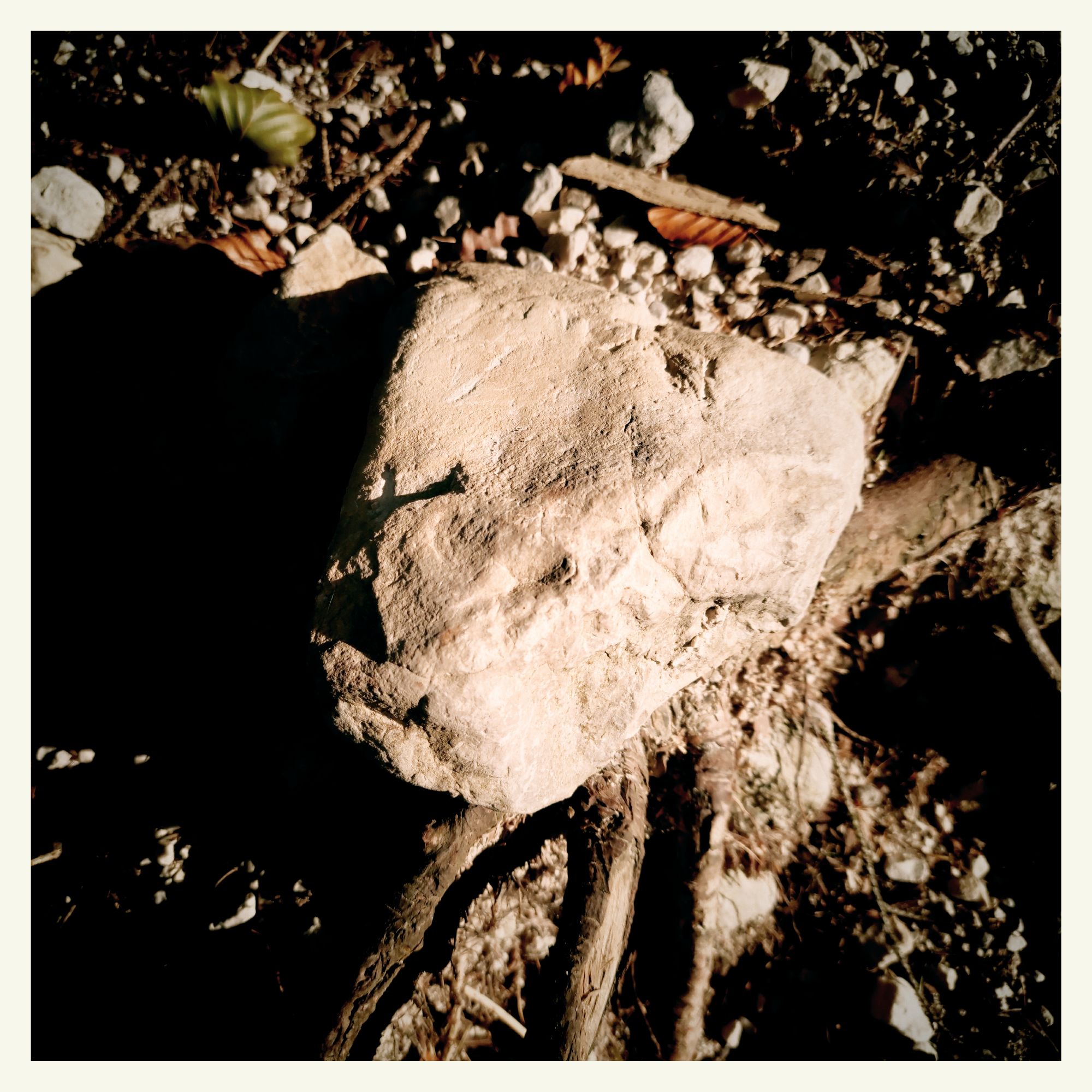 Another mountain rock in afternoon sun.